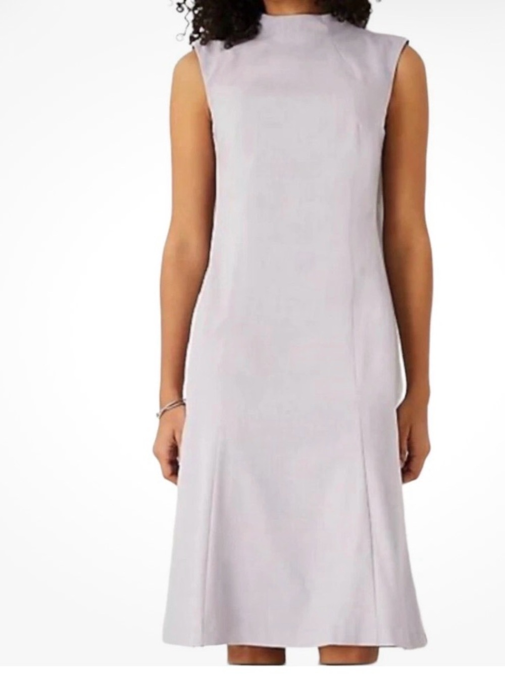 Ann Taylor Sleeveless Midi Dress in Soft Lavender